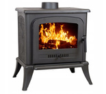 Piec wolnostojący żeliwny 5kW na drewno (kolor: czarny, średnica wylotu spalin: 130mm) - spełnia anty-smogowy EkoProjekt 65882968