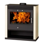 Piec piecyk kominek na drewno 13kW (kolor: kość słoniowa) - spełnia anty-smogowy EkoProjekt 48280256