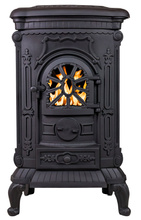 Piec wolnostojący żeliwny 6,5-9kW na drewno (kolor: czarny, średnica wylotu spalin: 120mm) - spełnia anty-smogowy EkoProjekt 65882962