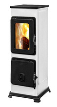 Piec wolnostojący 2,5-7,5kW na drewno i węgiel (kolor: biały, spaliny: tył) - spełnia anty-smogowy EkoProjekt 88881994