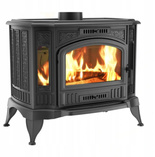 Piec wolnostojący żeliwny 9kW na drewno (kolor: czarny, średnica wylotu spalin: 150mm) - spełnia anty-smogowy EkoProjekt 65882967